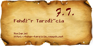 Fehér Tarzícia névjegykártya